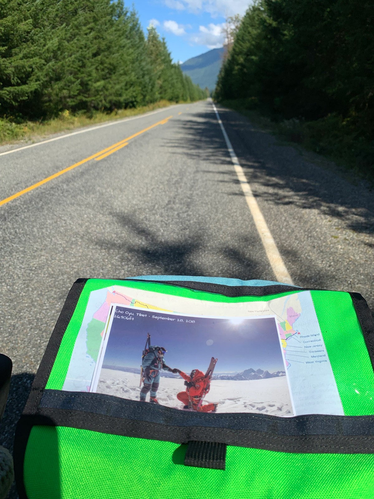 View of the road ahead.