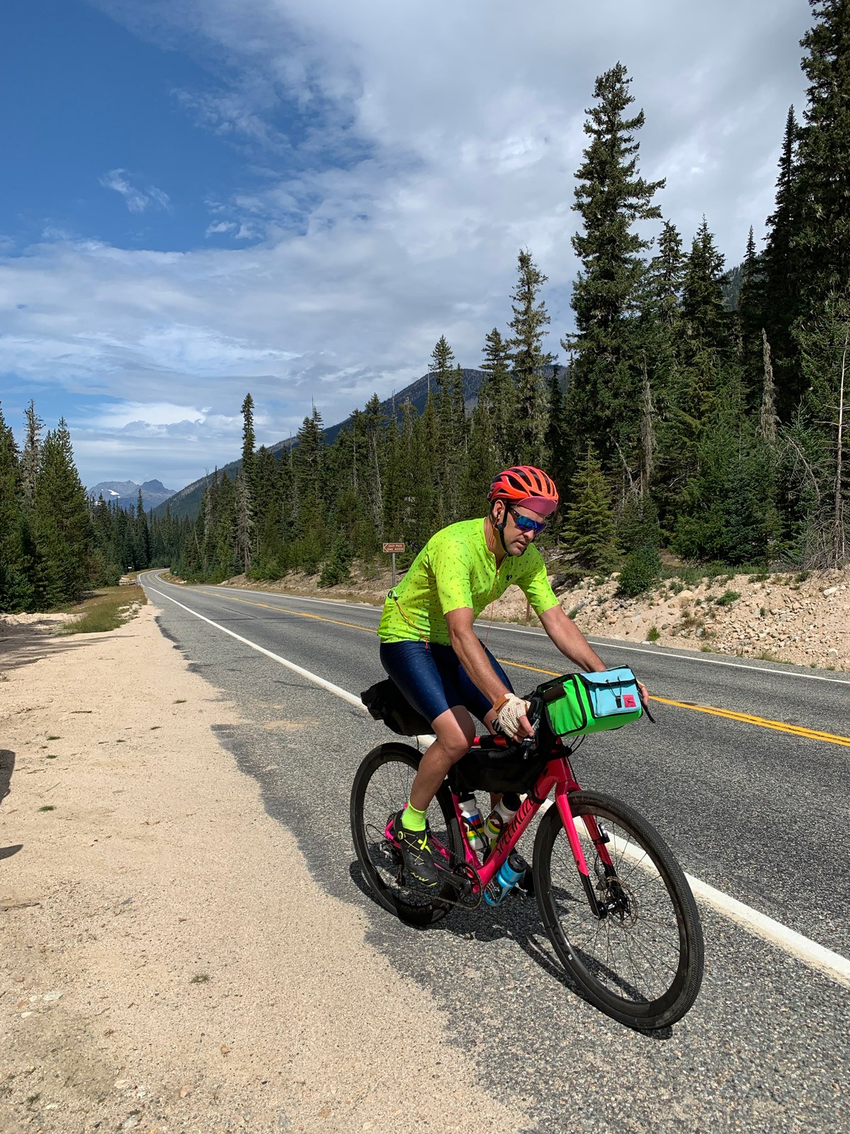 Rob Lea riding on road.